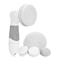 new facial cleansing brush sonic vibration mini face cleaner silicone deep pore cleaning electric waterproof massage with 4 head
