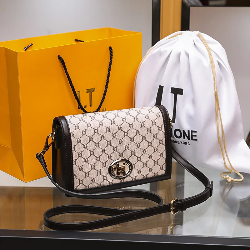 

Vintage Lock Small Square Bag Fashion Autumn and Winter Shoulder Messenger Bags High Quality Women Leather Handbags Sac A Main