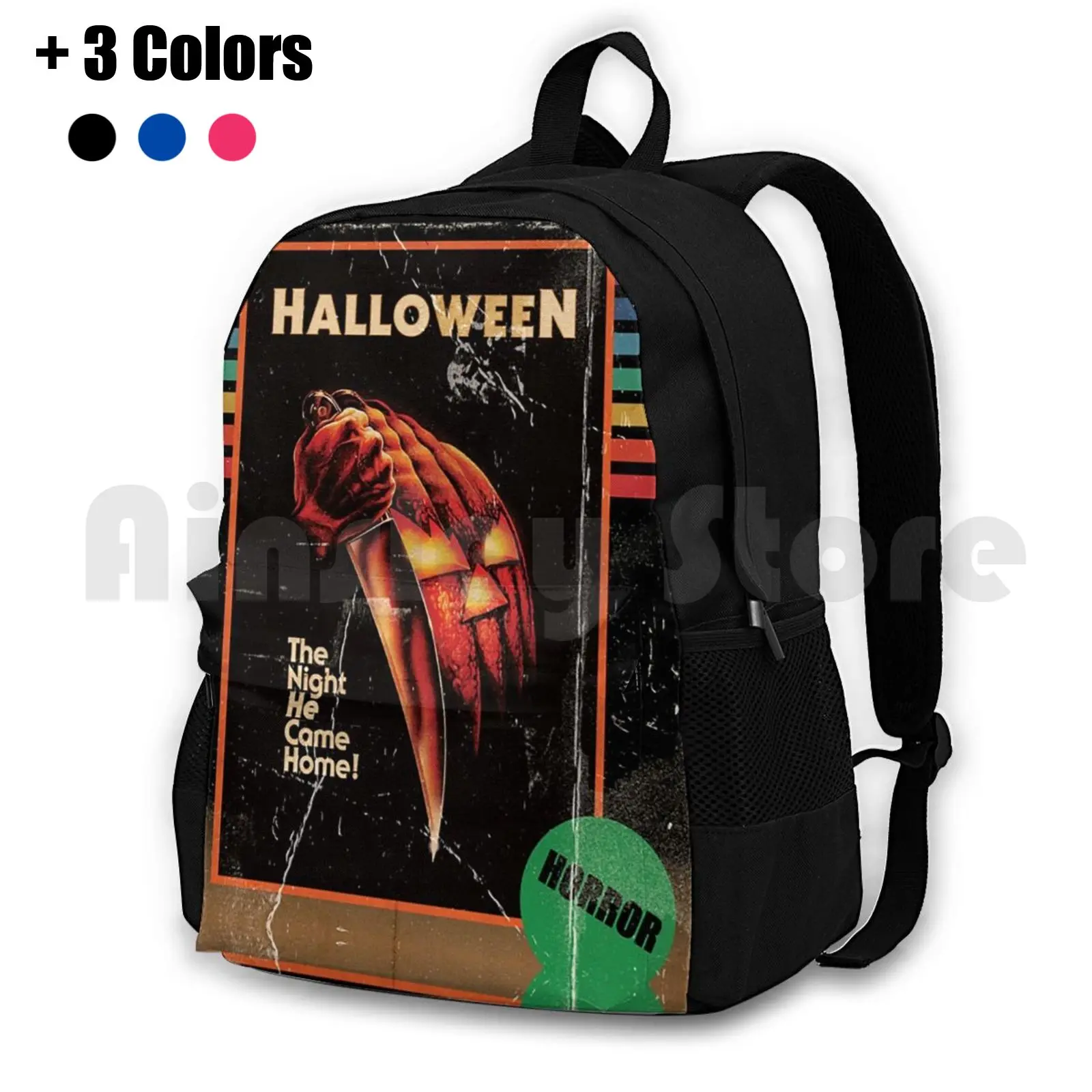 

Halloween 1978 Vhs Horror Movie Poster Outdoor Hiking Backpack Riding Climbing Sports Bag Horror Halloween Halloween Horror