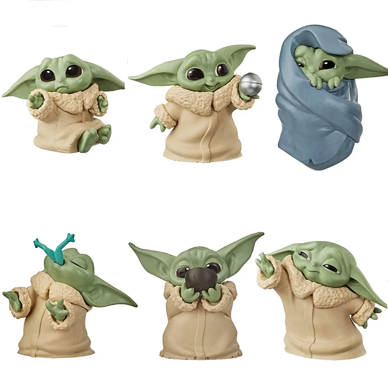 

6Pcs Star Wars Baby Yoda Action Figure Toys Mini 5-6cm Yoda Baby Action Toys Yoda Figuras Hot Kids Toys Gifts