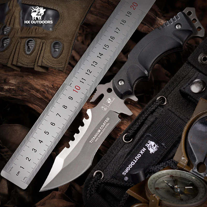 HX Outdoor 440 стальное лезвие тактический фиксированный нож для выживания на природе