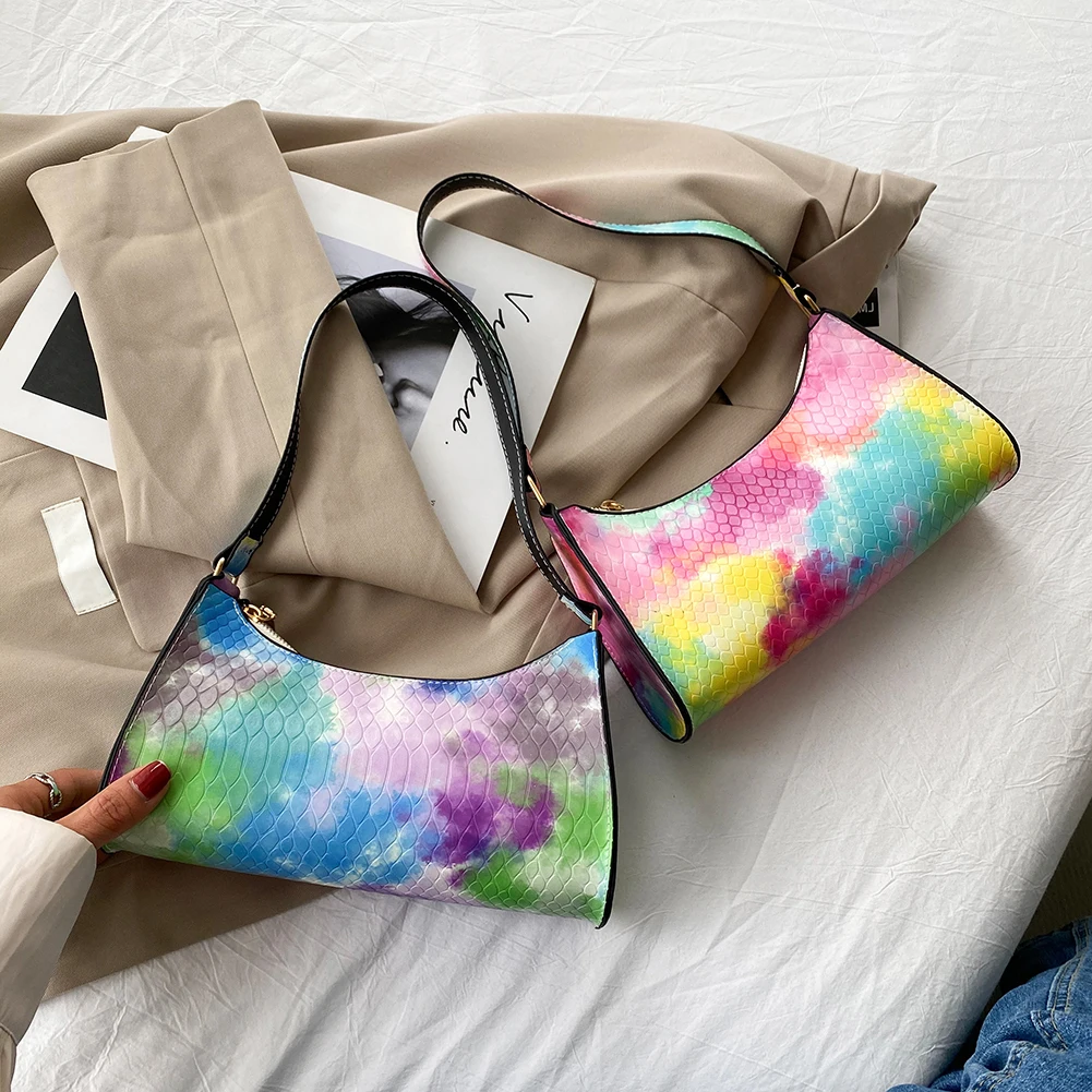 

Винтажная женская сумка-хобо на плечо с тиснением под кожу аллигатора, повседневная женская маленькая сумочка из искусственной кожи