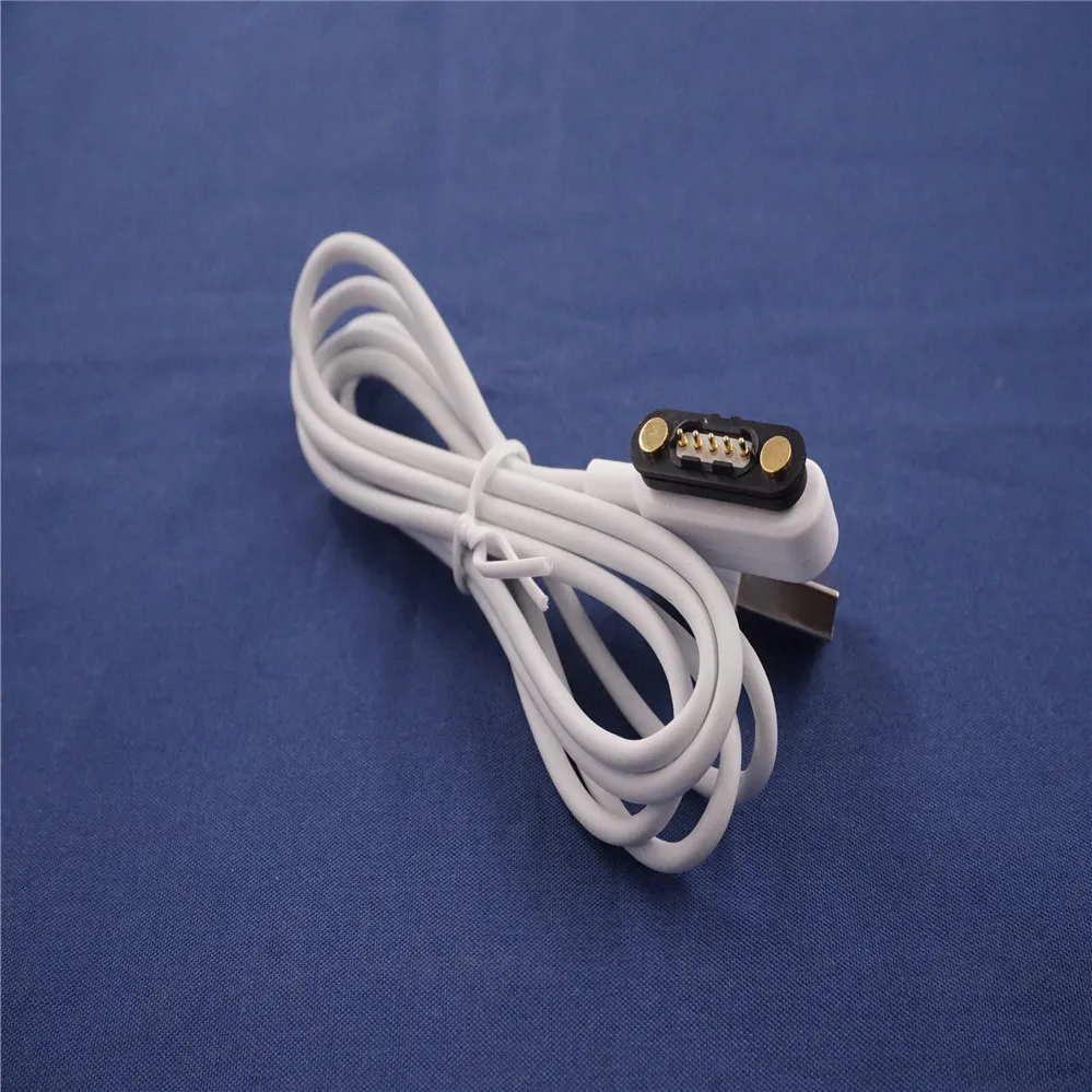 2 шт. кабель USB мужской разъем для магнита пружинный Pogo Pin 5 Pin длина 1 м передача данных и зарядка питания
