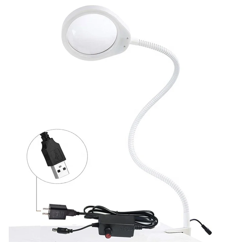 Светодиодная Лупа с длинной рукояткой увеличительное стекло 10 увеличительными