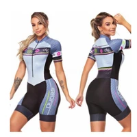 womens professional triathlon short sleeve cycling jersey sets skinsuit maillot ropa ciclismo female bike clothes jumpsuit kits