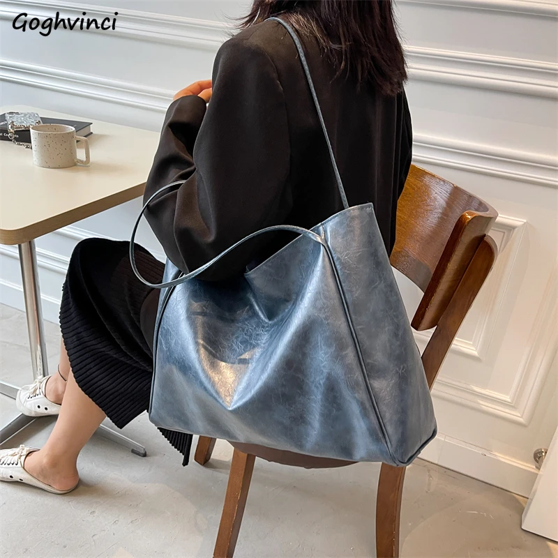 

Fashion Shoulder Bags Women Advanced Luxury Design PU Leather Large Capacity Tote Bag Solid Tender Mature Ladies OL Practical