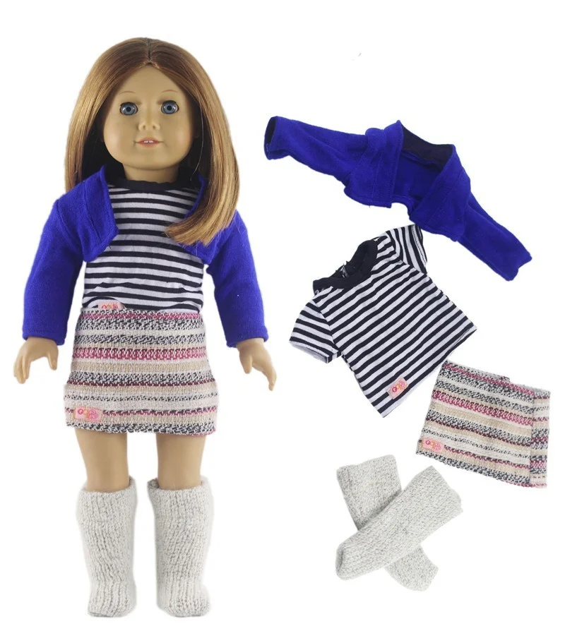 5 комплектов одежды для кукол ручной работы Модная стильная одежда платье