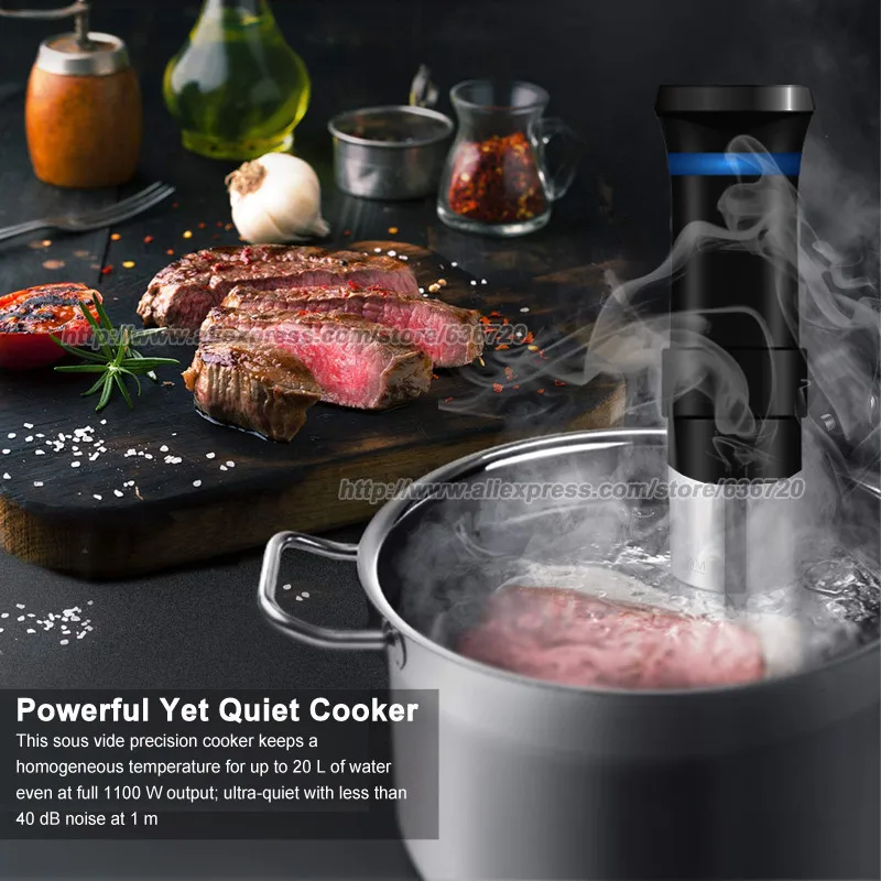 Термостат-циркулятор Sous Vide с цифровым дисплеем и точным контролем температуры 1100