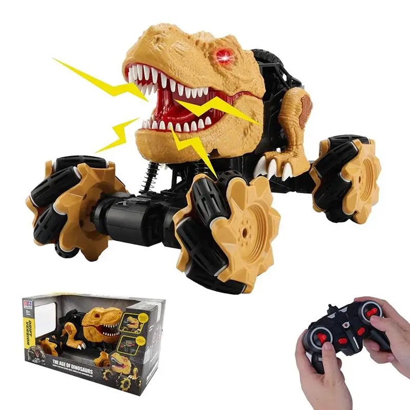 

360°Rotation RC Car Toys Monster Trucks Stunt Drift Remote Control Dinosaur Car with Music and Lights for Boys Birthday Gift