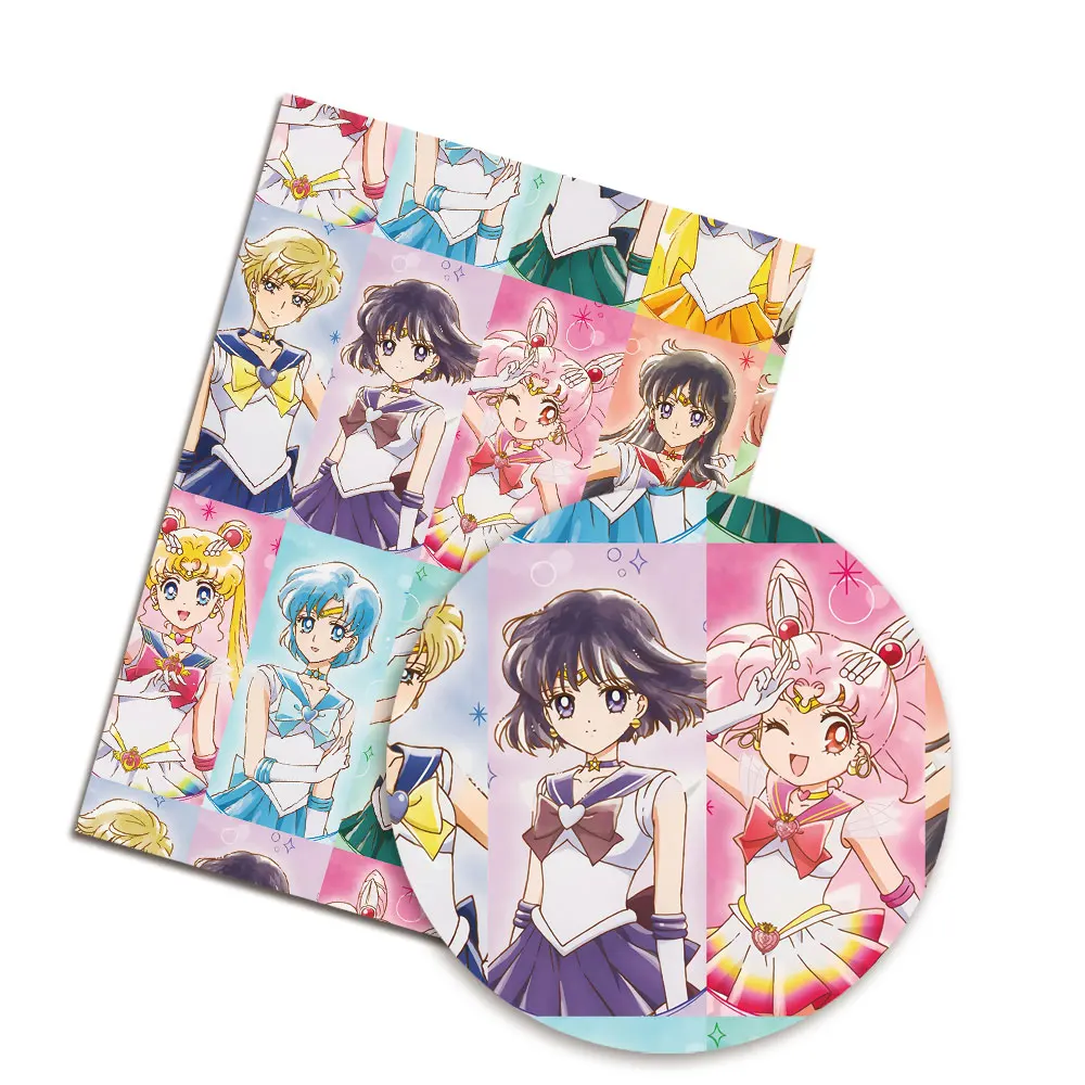 

Sailor Moon Stof Cartoon Diy 50x140Cm Polyester Katoen Fabrichandmade Naaien Patchwork Bedrukte Stof Stof Anime Stof