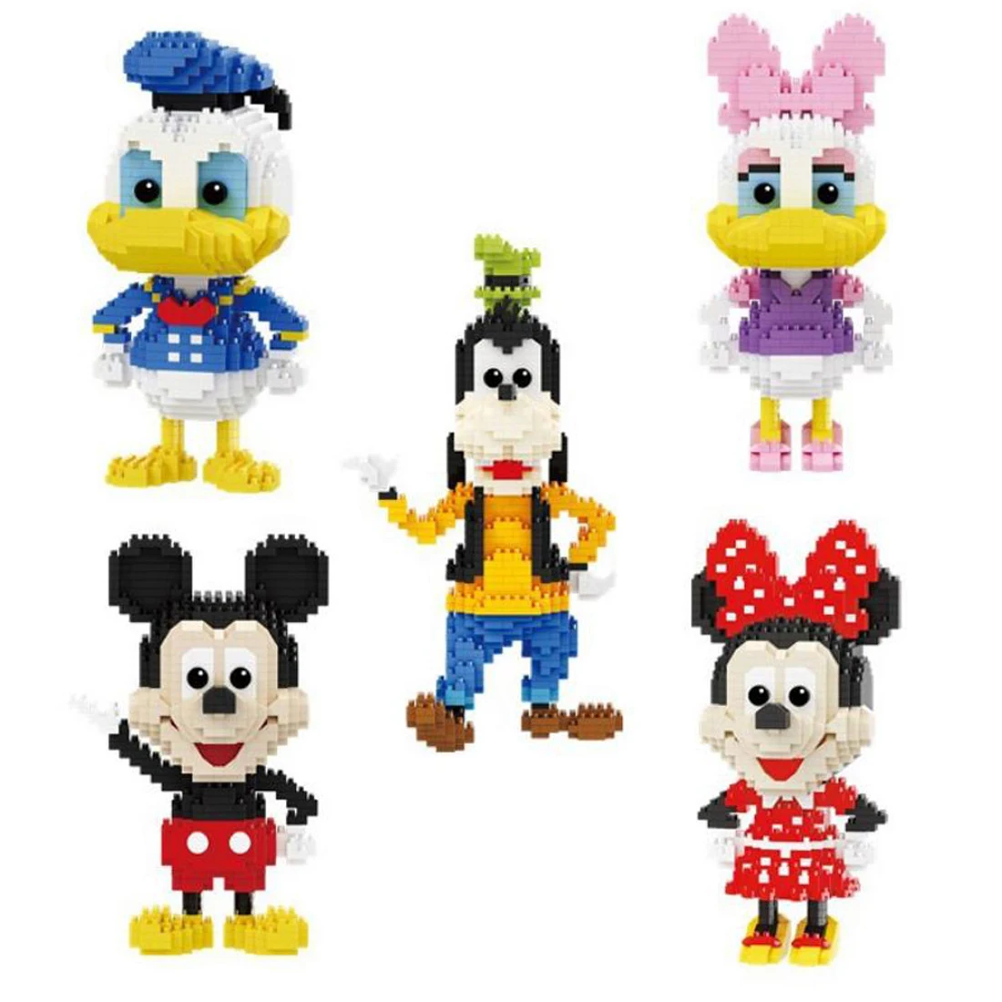 

hot Minnie Mickey Mouse Goofy dog Donald Duck Daisy Disneyland figures cartoon model bricks mini micro diamond blocks toys gift
