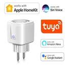 Tuya Apple Homekit смарт-розетка и Штепсель по стандарту ЕС 16A сеть настенная розетка, Wi-Fi, электрические розетки умный дом использовать Siri Alexa Google Home