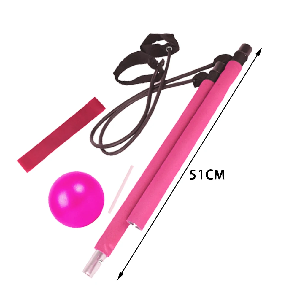

4PCS/Set Fitness Elastic Resistance Bands Pilates Ball Yoga Pull Rope Elastic Muscle Strength Training Yoga Workout Equipment