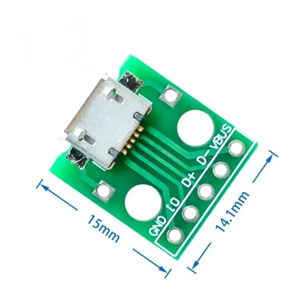 10 шт. микро USB адаптер DIP 5pin Женский Разъем|Интегральные схемы| |