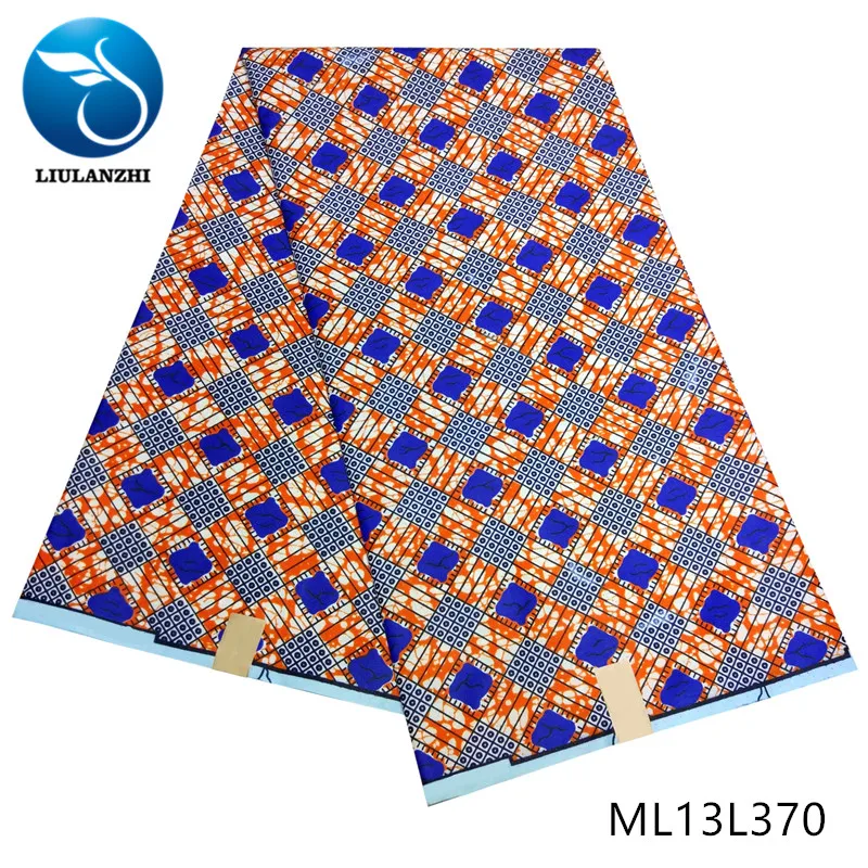 ML13L370 LIULANZHI African wax fabrics New arrival multicolor printing ankara wax fabric for dress 6yards polyester wax ML13L357-ML13L374 - Цвет: ML13L370