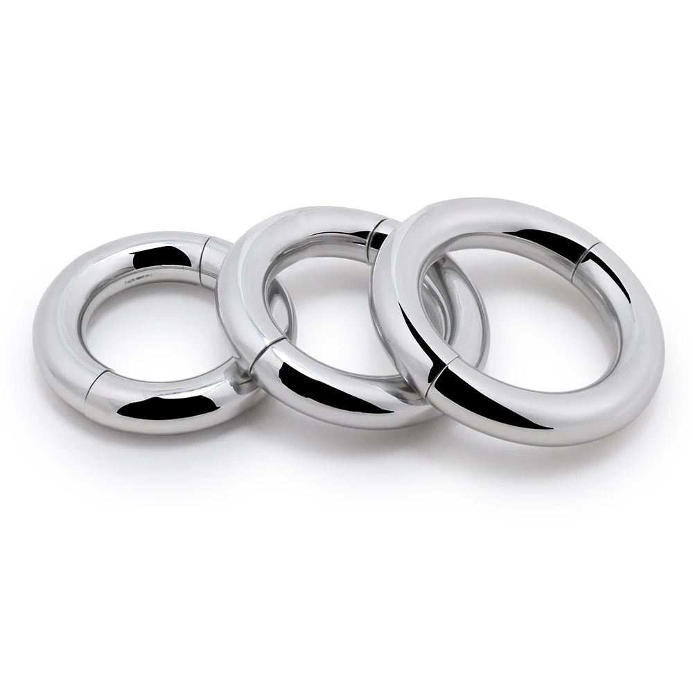 Penis Ring Stainless Steel Magnetic Ball Scrotum Stretcher Locking Cock Delay Ejaculation Dick For Men Sex | Красота и здоровье