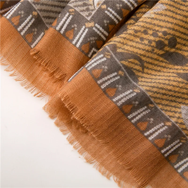 Женский шарф с цветочным принтом размеры 180x90 см | Аксессуары для одежды