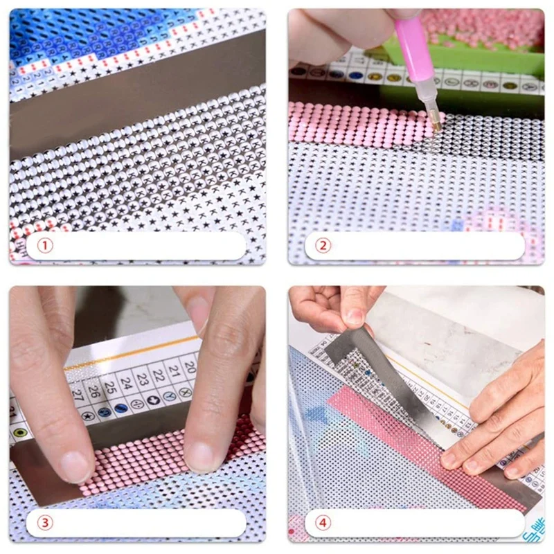 5D DIY алмазная живопись линейка алмазных резцов вышивка паста Стикеры нажмите с