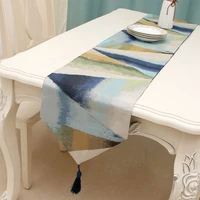 modern simple ink painting table runner polyester table cloth tv cabinet tablecloth xmas new year table cover 2022