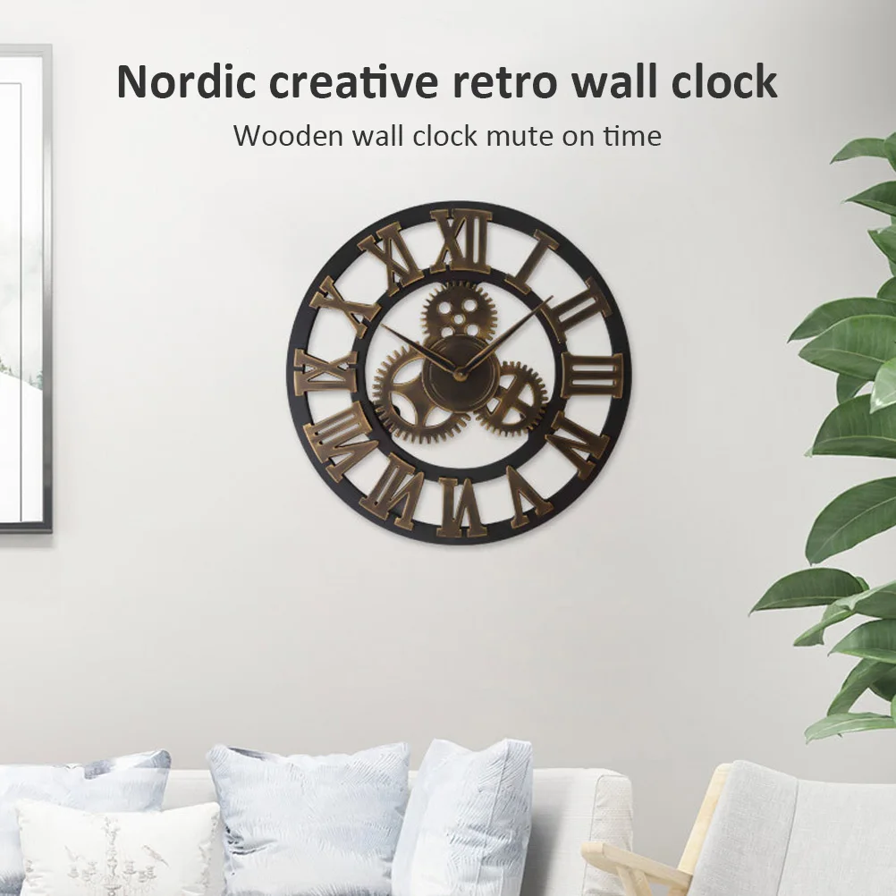 Ретро Настенные часы с имитацией железа Креативные Круглые Часы|Настенные часы| |
