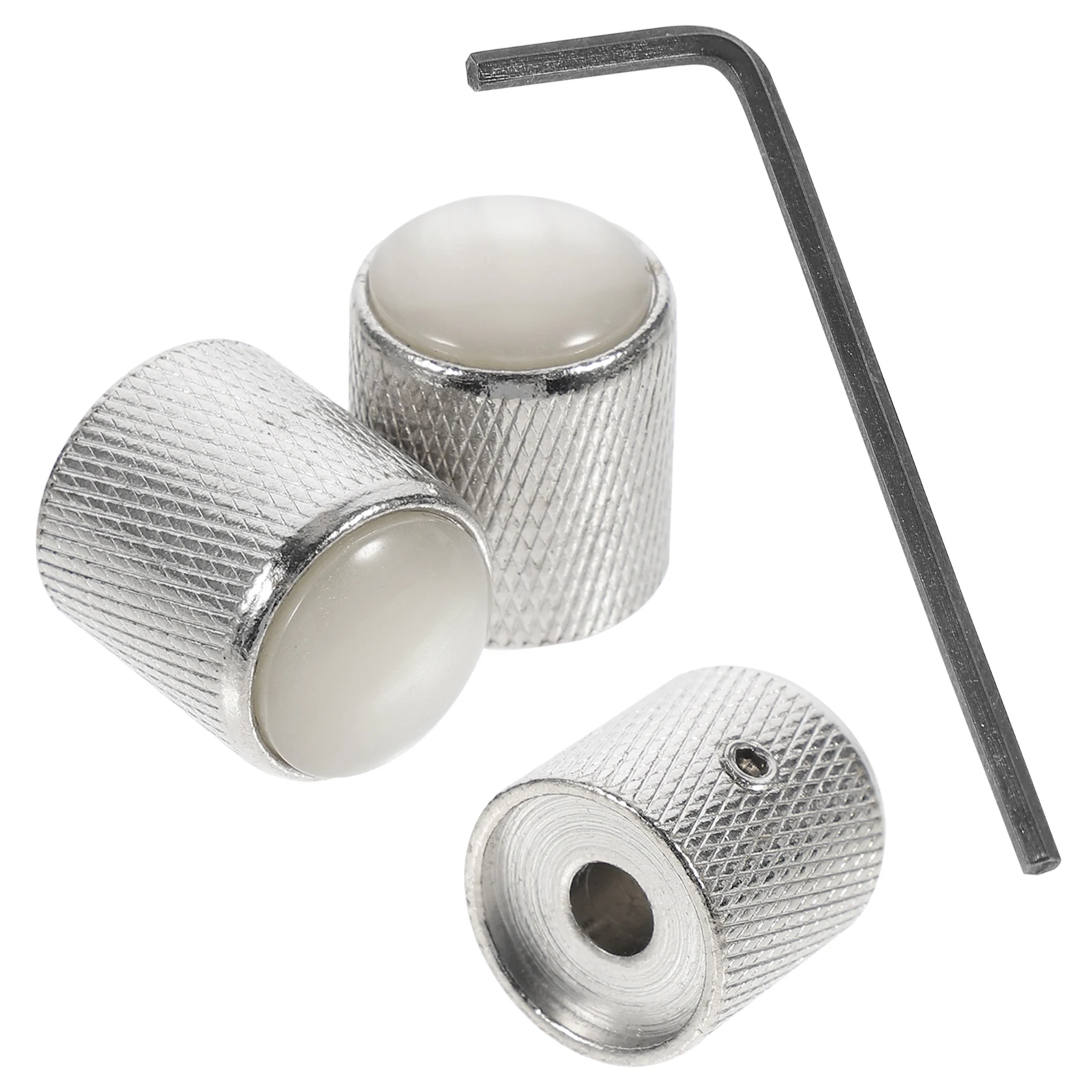 

1Set Practical Creative Useful Volume Knobs Tone Knobs Knobs with Wrench for Electric Guitar Potentiometer