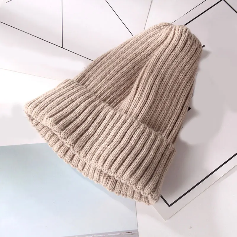

Simple acrylic Beanie unisex Winter Hats For Women Crochet Knit Cap Skullies Beanies Warm Caps Female hat