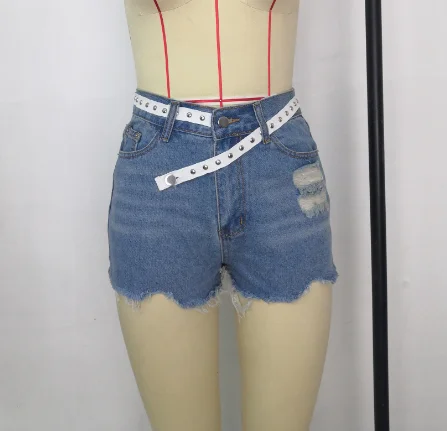 

Jaycosin Denim Shorts Women Korean Style High Waisted Pure Slim Cut Burr Short Front And Long Back Denim Shorts Streetwear