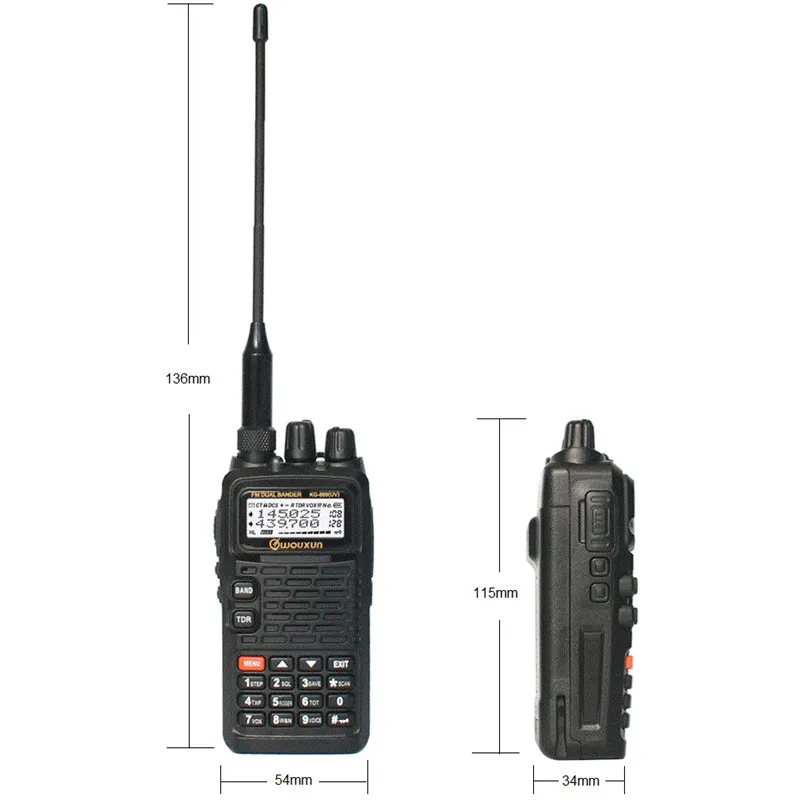 Иди и болтай Walkie Talkie “иди и Водонепроницаемый для Wouxun KG-889 VHF: 136-174/216-280 МГц UHF: 400-520 МГц Любительское радио, Си-Би радиосвязь станция коротковолновым приемником Любители