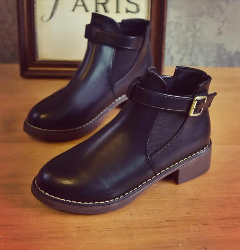 Пикантные женские ботильоны в европейском стиле Сезон осень зима Модные Ботинки