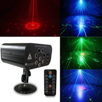 8 holes 128 patterns led disco light voice control music rgbw laser projector 18w led dj stage light for wedding party ktc bar