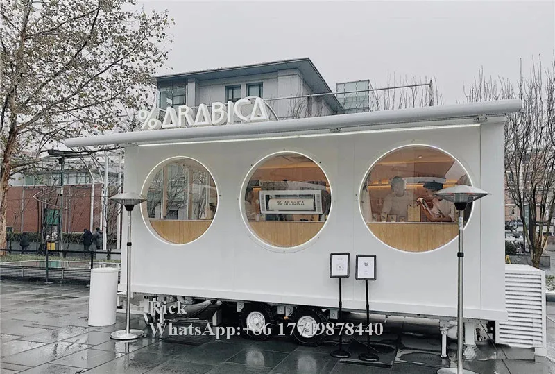 Мобильный Еда прицеп Винтаж 4 колеса уличные Кофе бар мороженого тележка для