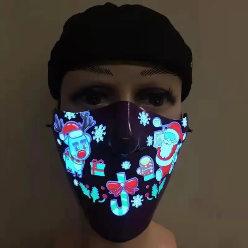 

Уникальная 3D Светодиодная полумаска на заказ для Хэллоуина Рождества