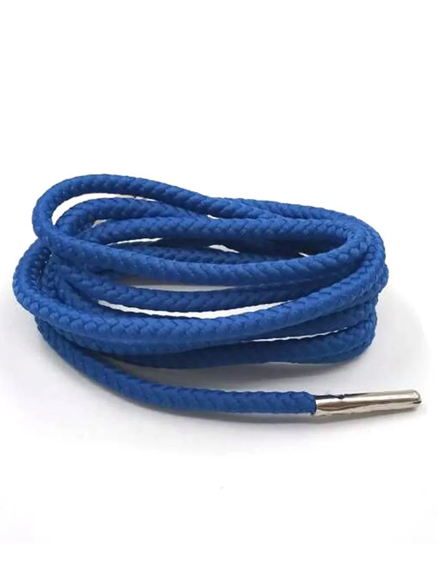 

1Pair Fashionable Casual Sneakers Sports Basketball Leather Martin Boot Shoelaces High-grade Metal Head Round Ropes Shoes Laces