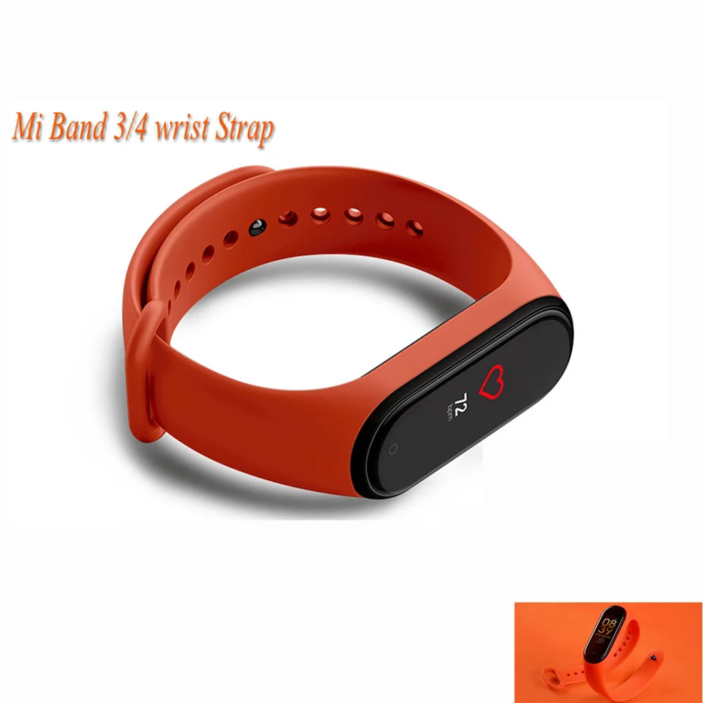Силиконовый браслет для Mi Band 3/4 ремешок силиконовый аксессуары band4 Miband4 ремешки на
