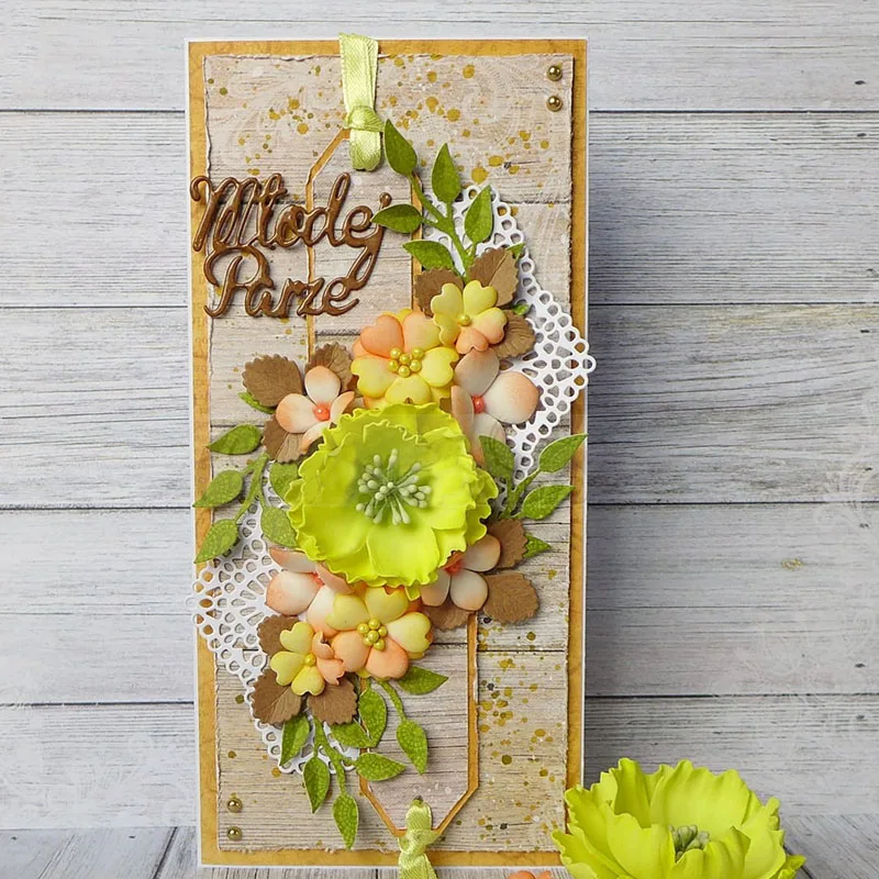 Крошечные металлические Вырубные штампы с перекрытыми цветами крошечные милые