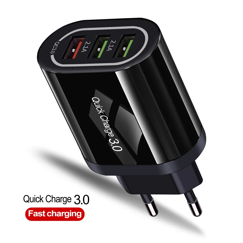 OLAF 3U Быстрая зарядка 3,0 USB зарядное устройство QC3.0 Быстрая зарядка мульти зарядное устройство для samsung S10 Xiaomi Mi9 дорожный настенный телефон USB зарядное устройство