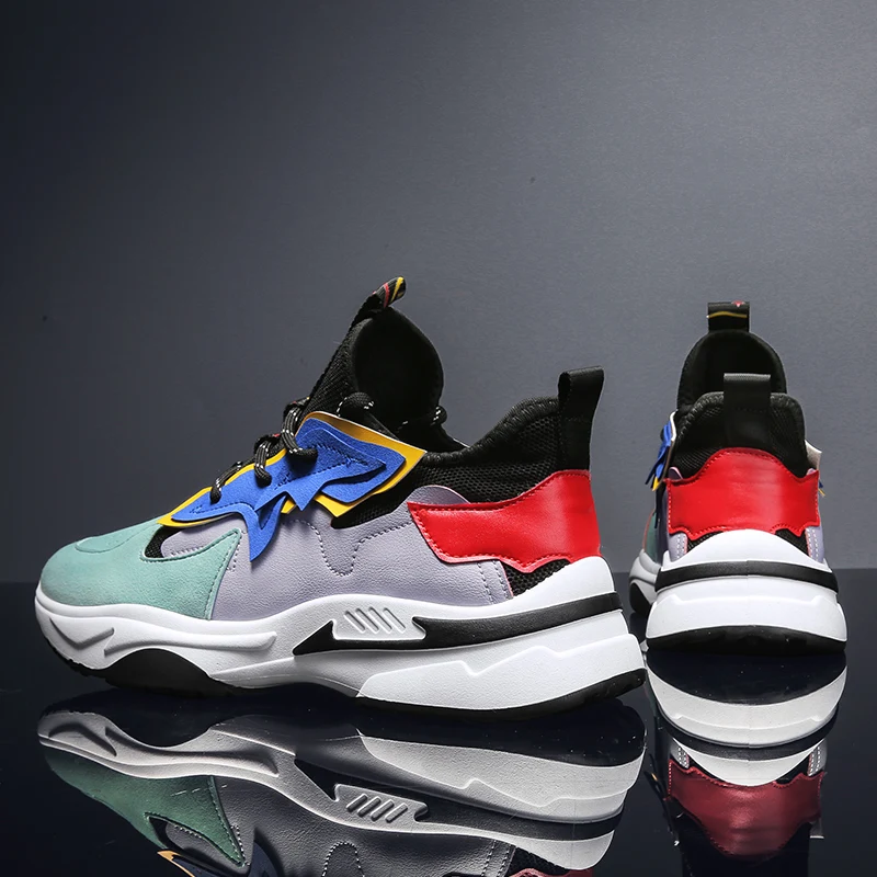 

Casual Shoes Men Colorful Fashion Man Sneakers Mesh Male Mixed Colors Outdoor Footwears Autumn Platform Leisure Shoes Youth Tide