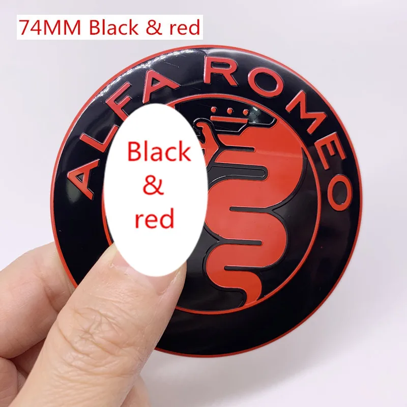 2pcs 7.4cm full chrome Color ALFA ROMEO Car Logo emblem Badge sticker for Mito 147 156 159 166 Specials sale 74mm | Автомобили и