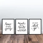 Красивые постеры с надписью Let that shitgo и принты Wash Your Hands, настенный художественный принт для спальни, цитаты, Картина на холсте для гостиной