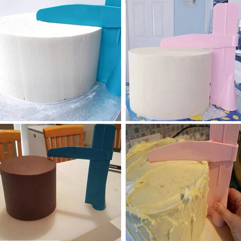 Торт скребок плавный Регулируемый шпатели для мастики края торта гладкой крем