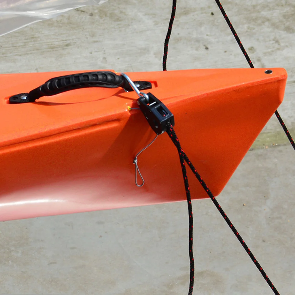 

2PCS 8ft Snowboard Canoe Kayak Easy Bow-Stern Tie Down Strap Accessories BLK