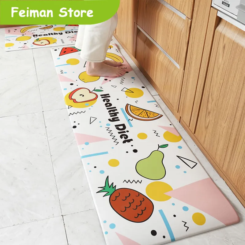 Кухонные ковры ПВХ кожаный напольный коврик коврики водонепроницаемый