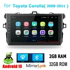 Автомагнитола 2DIN, 9 дюймов, Android 10,1, GPS, 2 + 32 ГБ, для Toyota Corolla E140, E150, 2008-2011, BT, FM, MP5