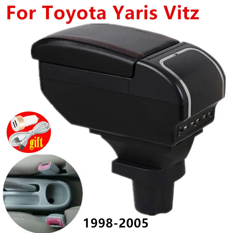 Автомобиль Подлокотник ящик для хранения Тойота ярис 1998 2005 хэтчбек центральной