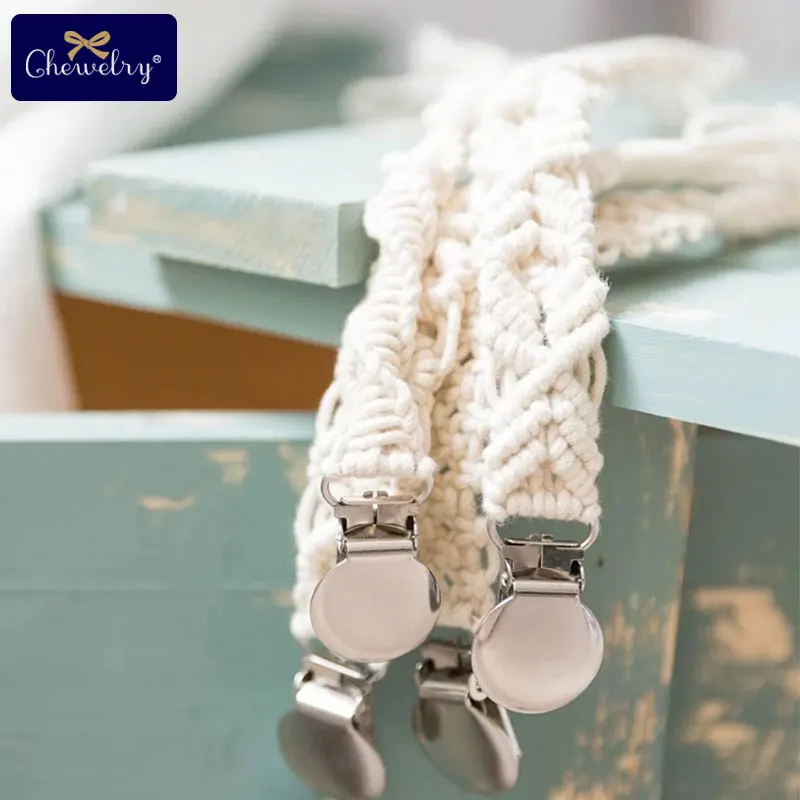Vintage Crochet Pacifier Chain Cotton Rope Woven Chain Without Nipple Clips Toy For Children Teether Dummy Holder Let'S Make
