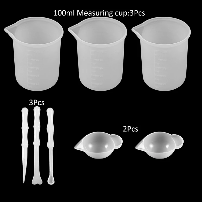 

DIY Large Resin Casting Mold Kit Bookmark Ruler Home Love Ornament Pendant Resin Mold Measurng Cups Tools Art Crafts Kit