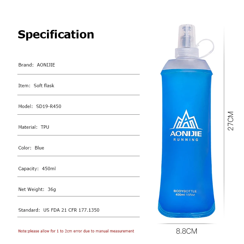 AONIJIE Спортивная BPA Складная мягкая фляжка, сумка для воды, бутылка для воды, чашка, чайник, гидратационный пакет, резервуар для воды