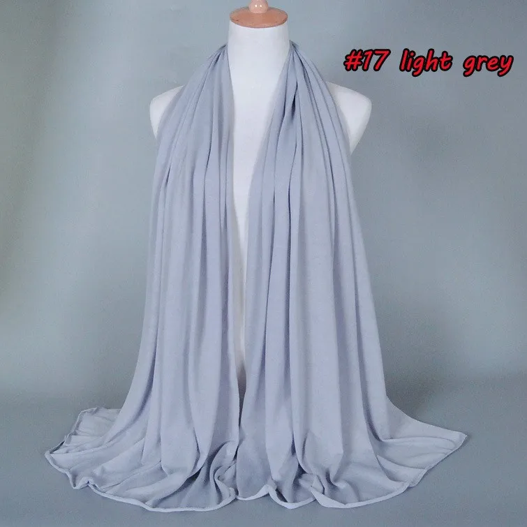 Однотонный однотонный шарф хиджаб из Джерси 21 цвет эластичная повязка на Sjaal Bufandas