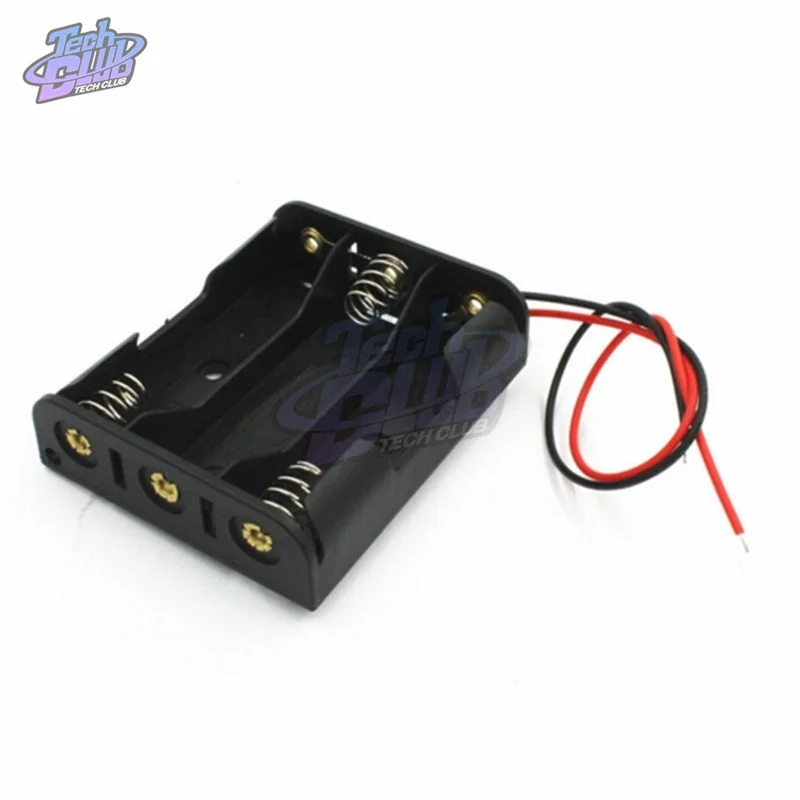 

1 2 3 4 Slots AA Battery Case Box AA LR6 HR6 Battery Holder Storage Case With Lead Wire Bateria Protection Container
