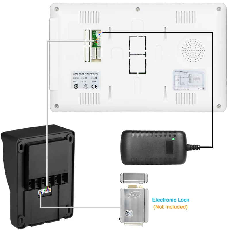 

Video Door Intercom Entry System Kit Wired Video Doorbell Phone Rainproof Call Panel IR Camera for Home Villa Building Apartment
